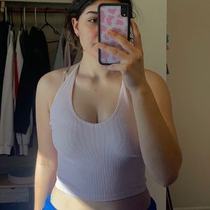 Pink halter tank